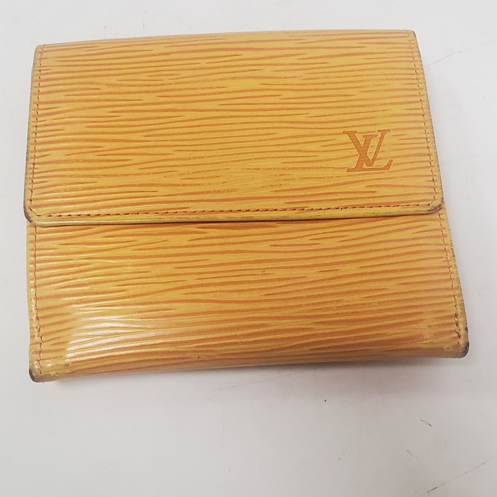 SALE. Louis Vuitton Yellow Leather Wallet